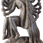 Pure Brass Mahakali Statue Idol with 10 Heads | 15" Tall | Handcrafted in India | Embodiment of Strength, Protection & Divine Energy | Powerful Spiritual Presence